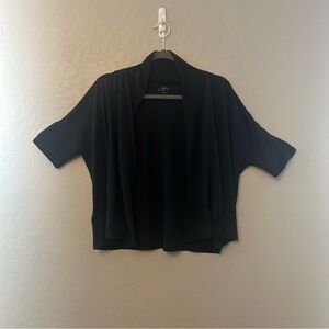 ⭐️Ann Taylor LOFT black short sleeve open cardigan style top size xs